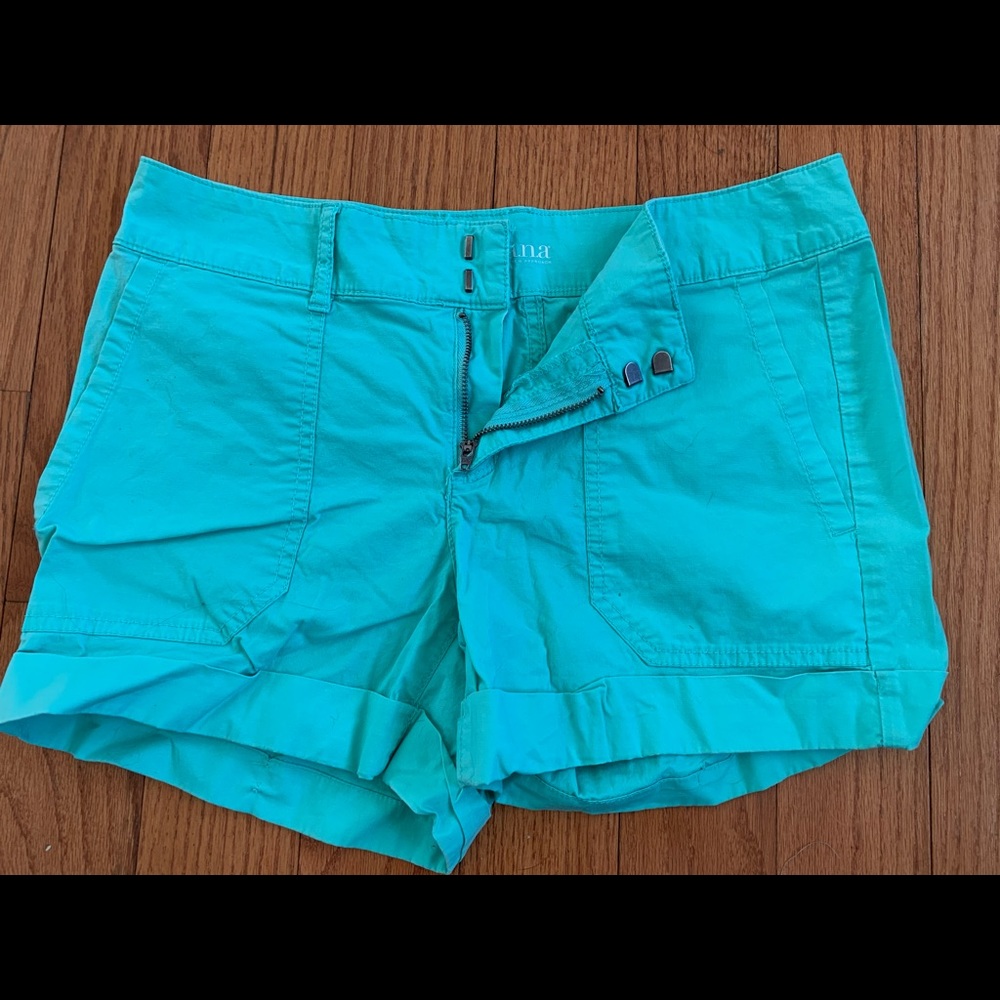 Green women’s shorts.